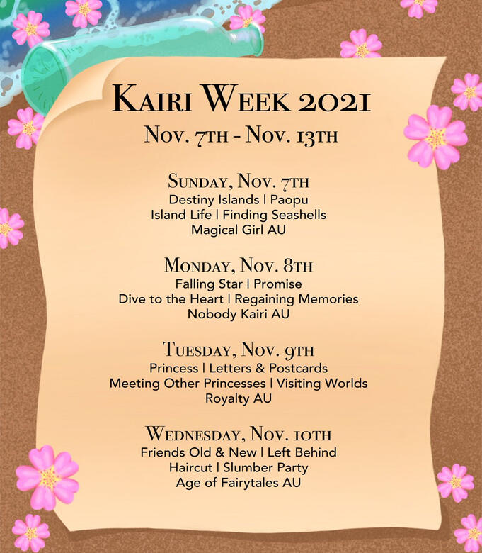 Kairi Week 2020 Prompts, Pt.1